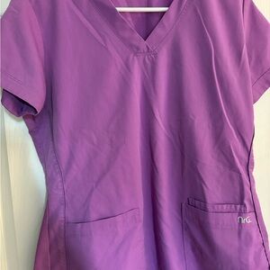 Women's NRG Purple V-Neck Scrub Top